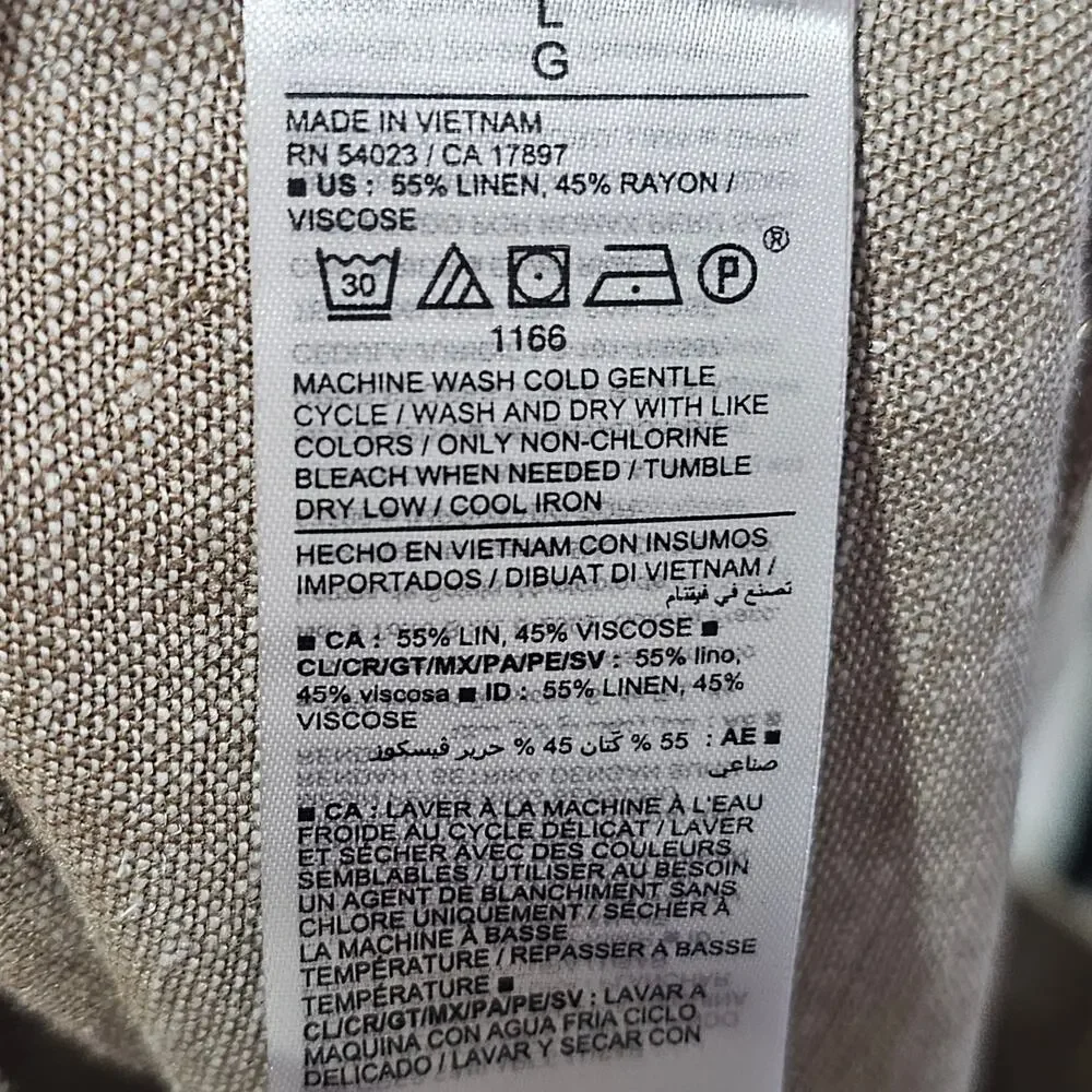 Old Navy Beige Linen Blend Tailored Shorts Size L - Picture 6 of 7
